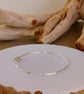 Silver Bangle With Gold Rings - Image 6