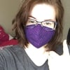 Purple pattern handmade facemask