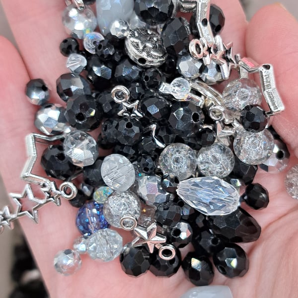 "Midnight Sky" Glass Bead Mix 50g bag