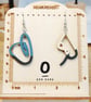 Mismatched Scribble Earrings - Handmade Wooden Jewellery Gift for Artist - Image 3