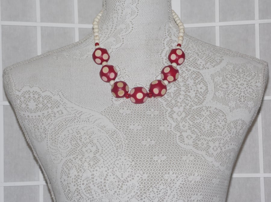 Polka Red Necklace