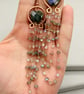 Labradorite Heart & Copper Cascade Earrings - Image 3