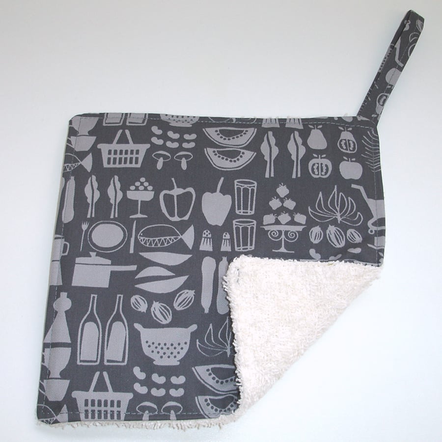 Grey Pot Holder Potholder Kitchen Grab Mat Pad Kitchenware