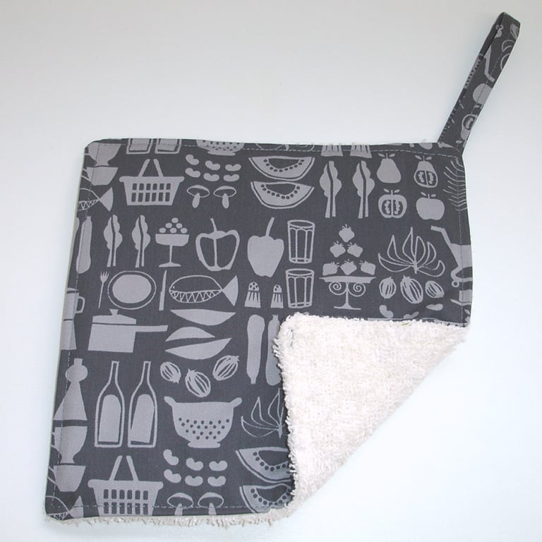 Grey Pot Holder Potholder Kitchen Grab Mat Pad Kitchenware