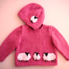 Baby Knitting Pattern for Jumper and matching hat with Sheep.  Digital Pattern