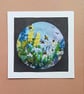 ,SUMMER DAY, A handmade original,embroidered wildflower picture, 