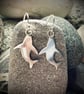 Silver shark earrings - Image 1