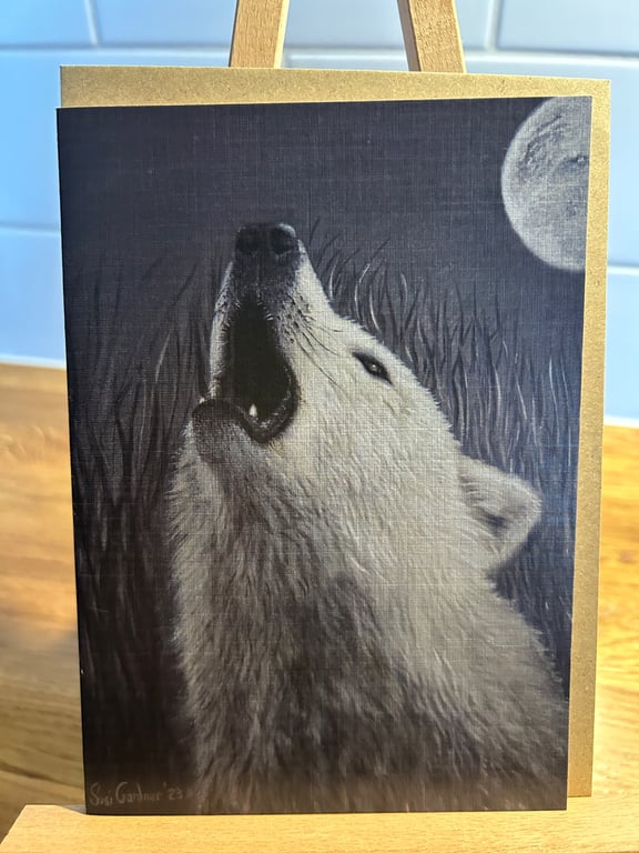 5x7 inch Hudson Wolf Card