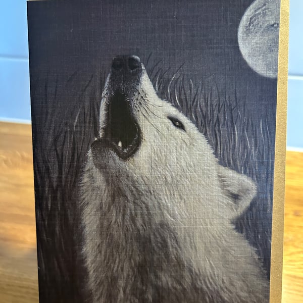 5x7 inch Hudson Wolf Card