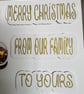 Luxury Christmas Card. From our Family to Yours. Santa Boots shaker card - Image 2