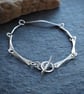 Silver Hallmarked Forged Link Bracelet - Image 8