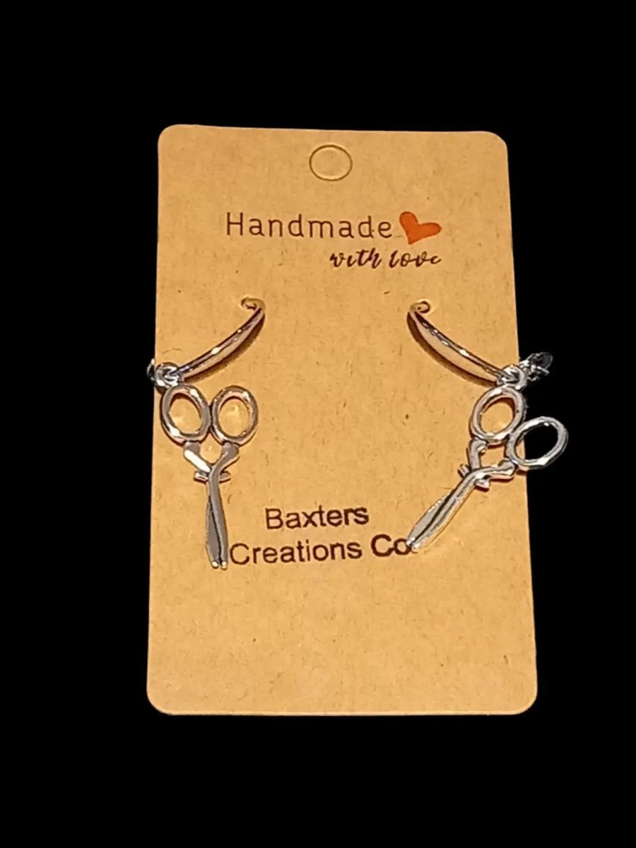 Scissor Earrings Stainless Steel Drop Dangly earrings OOAK