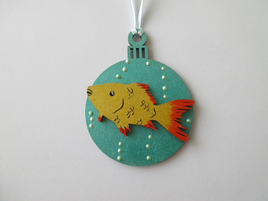 Fish Bauble Hanging Decoration Christmas Tree Bauble Goldfish
