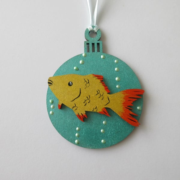 Fish Bauble Hanging Decoration Christmas Tree Bauble Goldfish