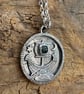 Viking Ship Coin Pendant with Tourmaline - Image 2