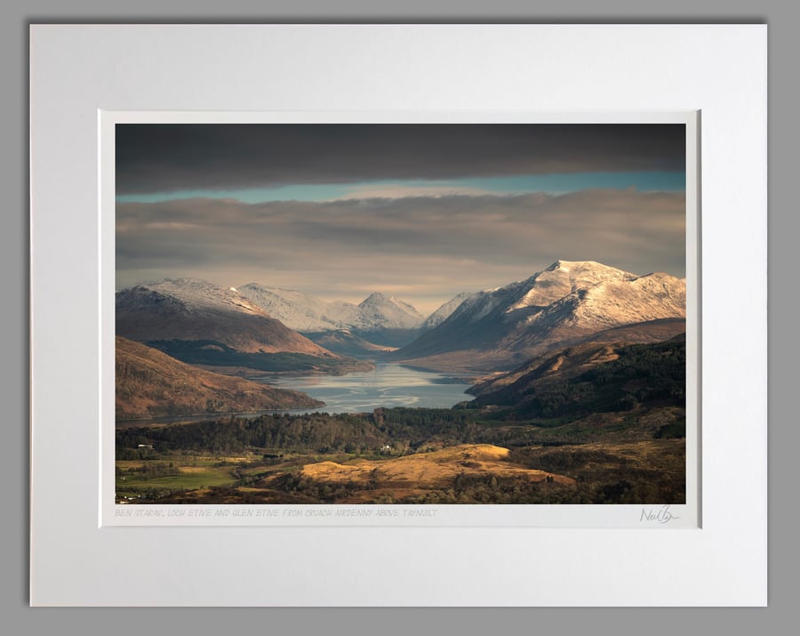 Ben Starav & Loch Etive Scotland - A3 (50x40cm) Unframed Print