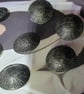 22.4mm 36L Metal Vintage look aged Black & Gold sparkle Button - Image 1