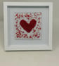 Framed Fused Glass Heart