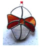 Easter Egg Suncatcher Stained Glass Handmade Red 007 - Image 3