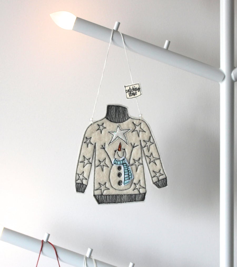 'Catching Stars' Christmas Jumper - Hanging Decoration
