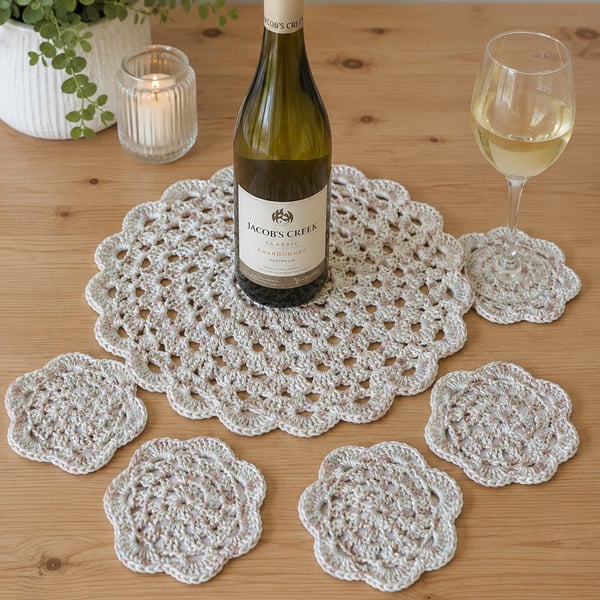 Mandala Doily Placemat & Coasters