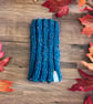 Dog Neck Warmer Snood - Handknit  - Chunky Tweed - Teal Green - Image 3