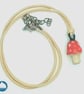 Domed top Toadstool Ceramic Necklace - Image 2