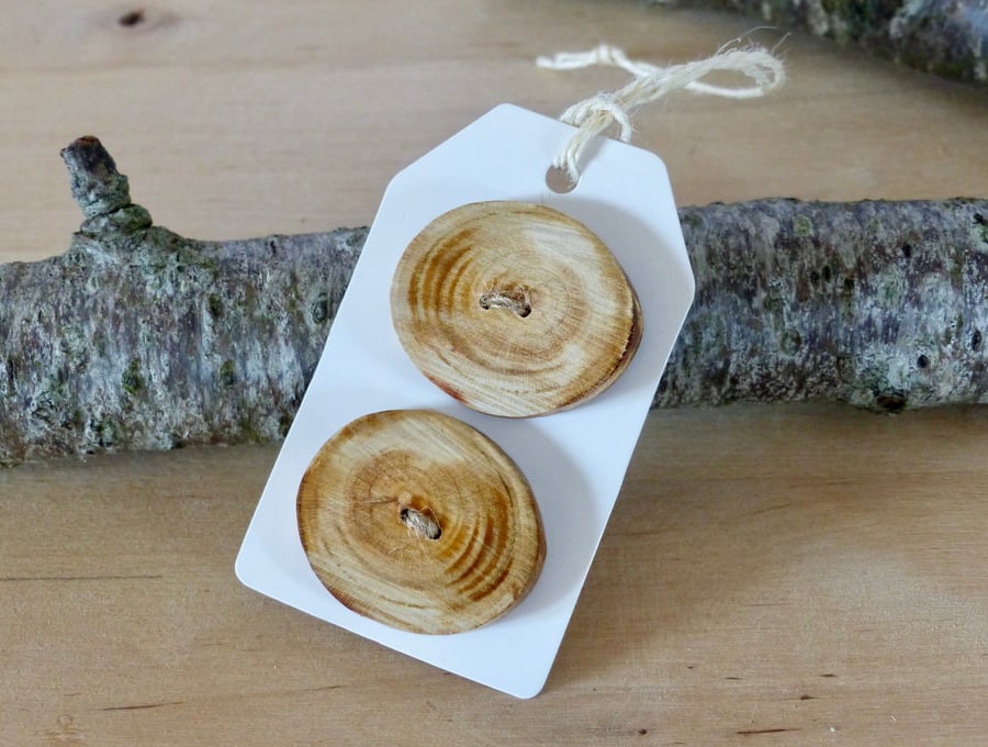 Rustic Cherry Wood Buttons