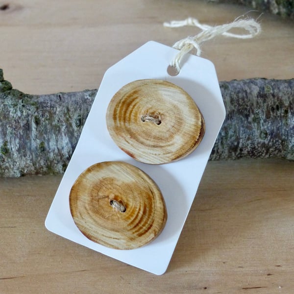 Rustic Cherry Wood Buttons