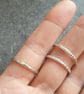 Silver stacking rings, Hammered silver rings, Minimalist jewellery - Image 5