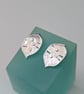 Sterling Silver Honesty Seed Pod Earrings - Little Studs