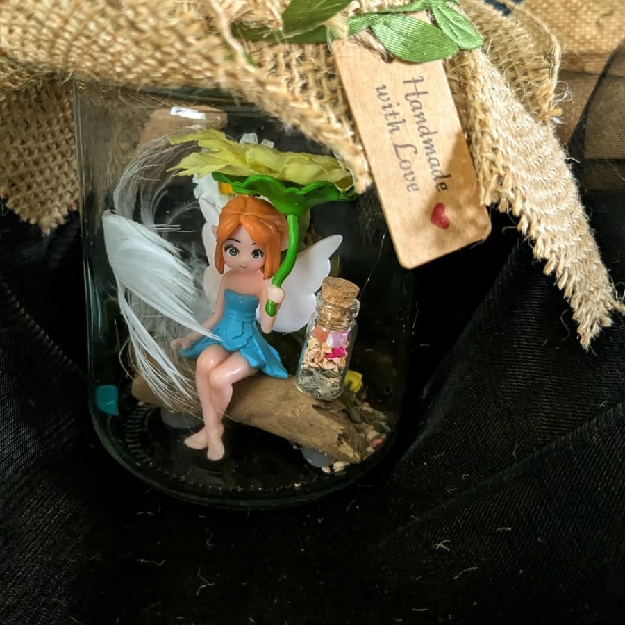 Spell wish jar - Each fairy arrives safely inside a handmade enchanted jar