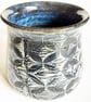 Blue Patterned Mug - Hand Thrown Stoneware Ceramic Mug - Image 3