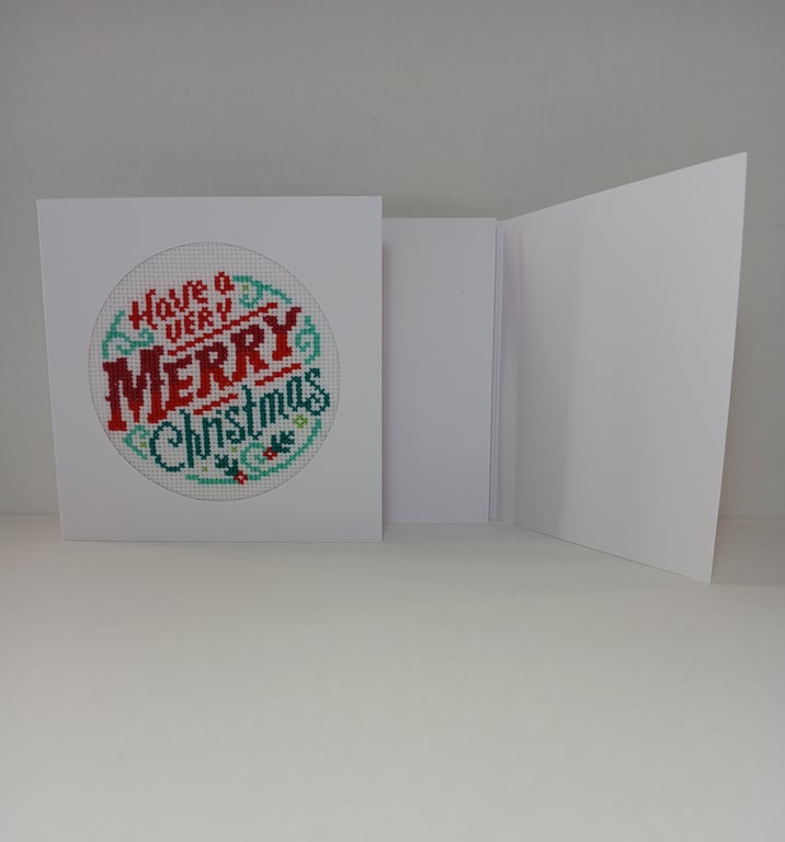 Embroidered “Merry Christmas” Design - A Cozy Keepsake for the Holidays