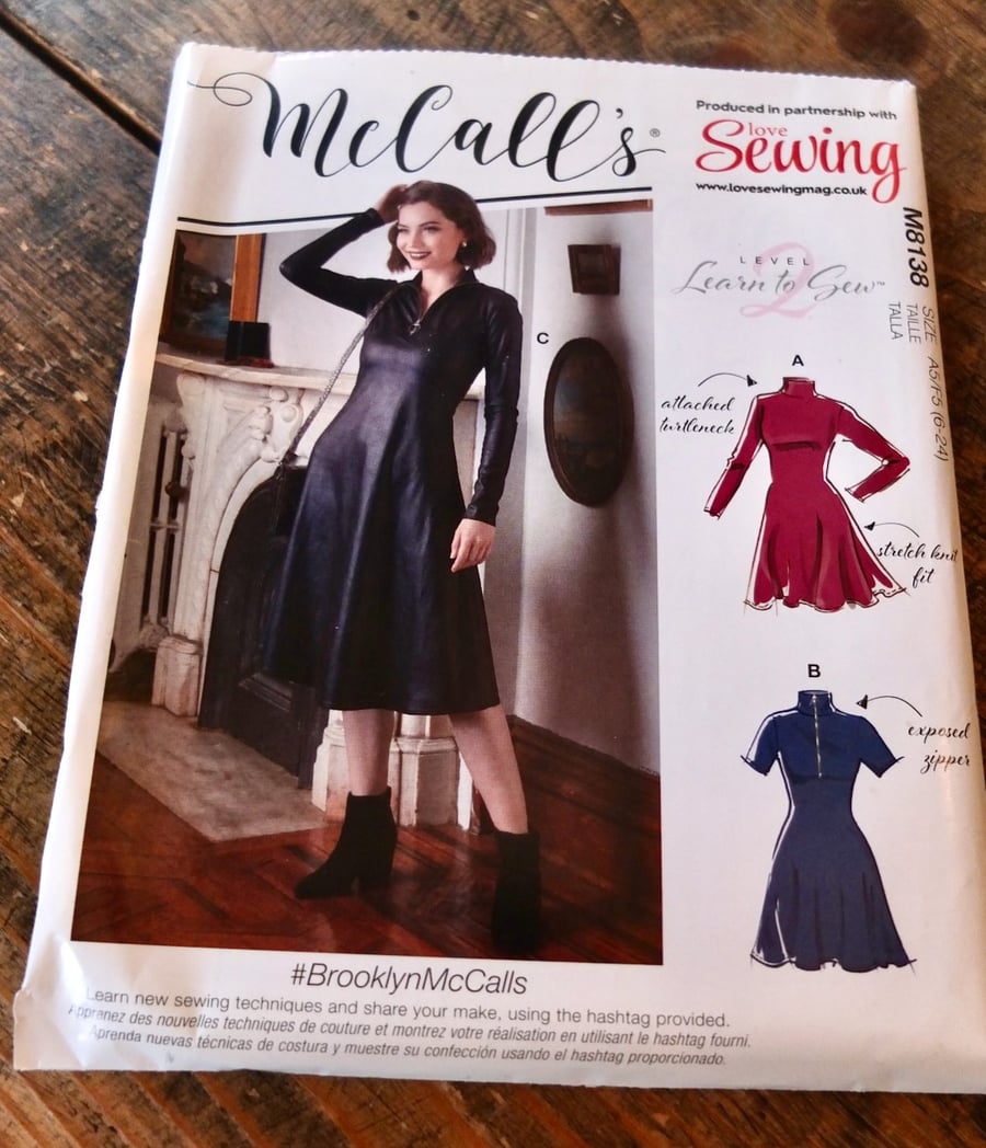 McCalls M8138 - Dress Pattern 10 -24