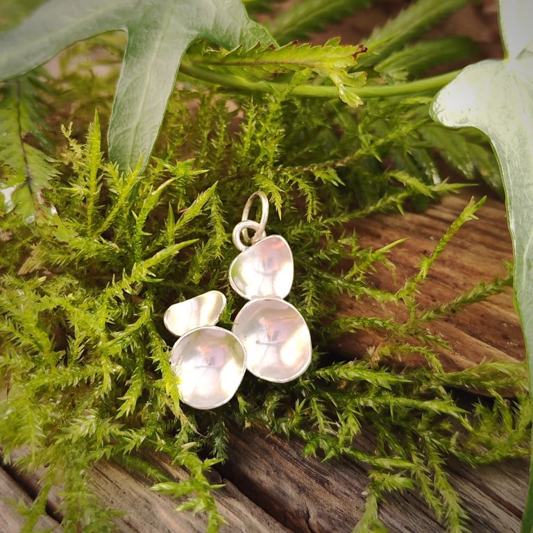 Sterling silver abstract pendant