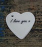 Small porcelain heart with hole - Image 4