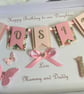 Personalised Handmade 1st Birthday Card Gift Boxed Daughter Granddaughter First - Image 2