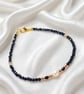 Blue Sandstone & Pearl Bracelet