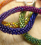 Rainbow necklace, ombré beaded rainbow jewellery, kumihimo beaded rainbow - Image 9