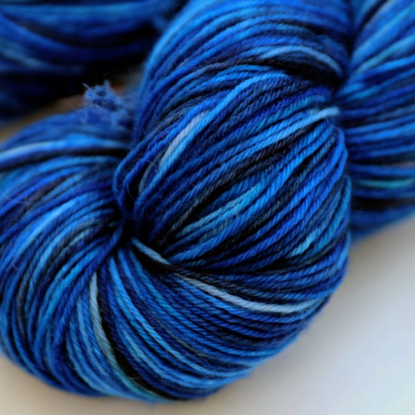 SALE: Winter Night - Superwash wool-nylon 4-ply weight yarn