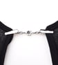 Flower sweater clip - Silver floral cardigan guard - Shawl or pashmina pin  - Image 1