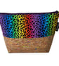 Makeup bags colourful leopard skin cork based - Image 2