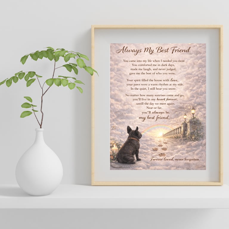 Always My Best Friend – A4 Dog Memorial Print