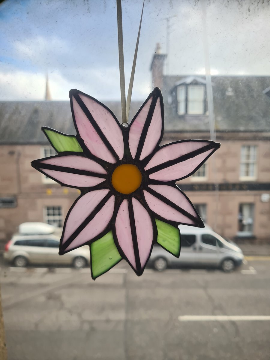 Pink flower suncatcher