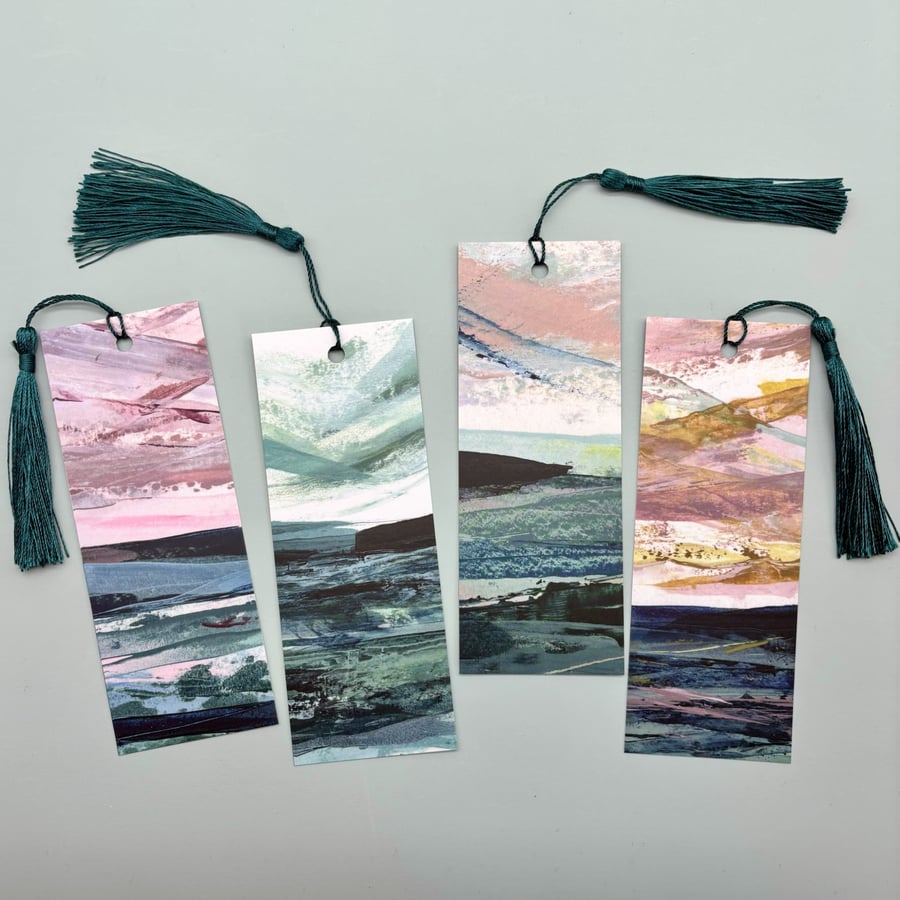 Seascape Bookmark Set 1 with Tassels