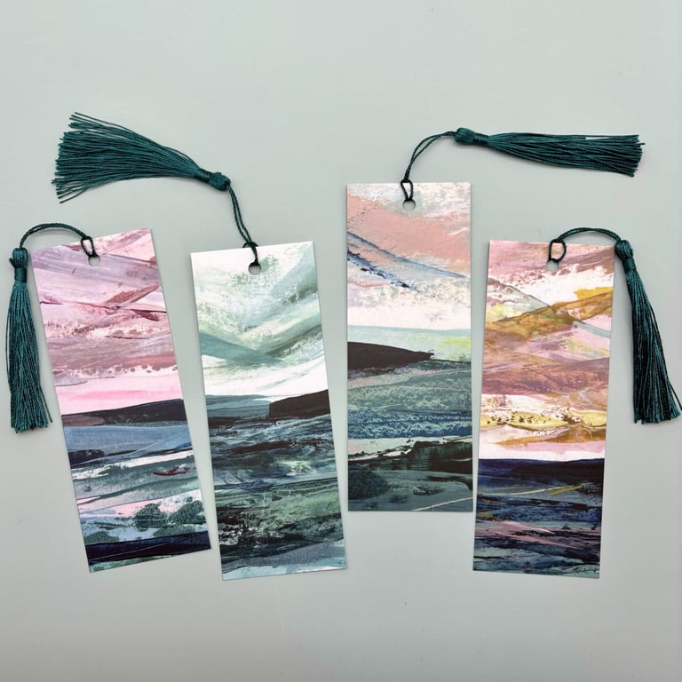 Seascape Bookmark Set 1 with Tassels
