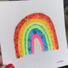 TWIST brightly coloured RAINBOW painting Jo Roper
