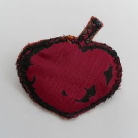  Fabric Apple Brooch