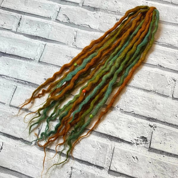 Copper Rust - Wool Dreadlocks - Choose Your Amount and Length 